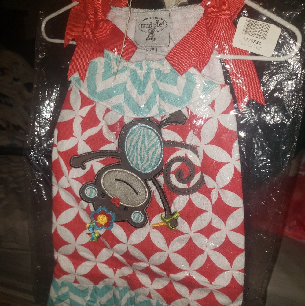 NWT Mud pie monkey dress